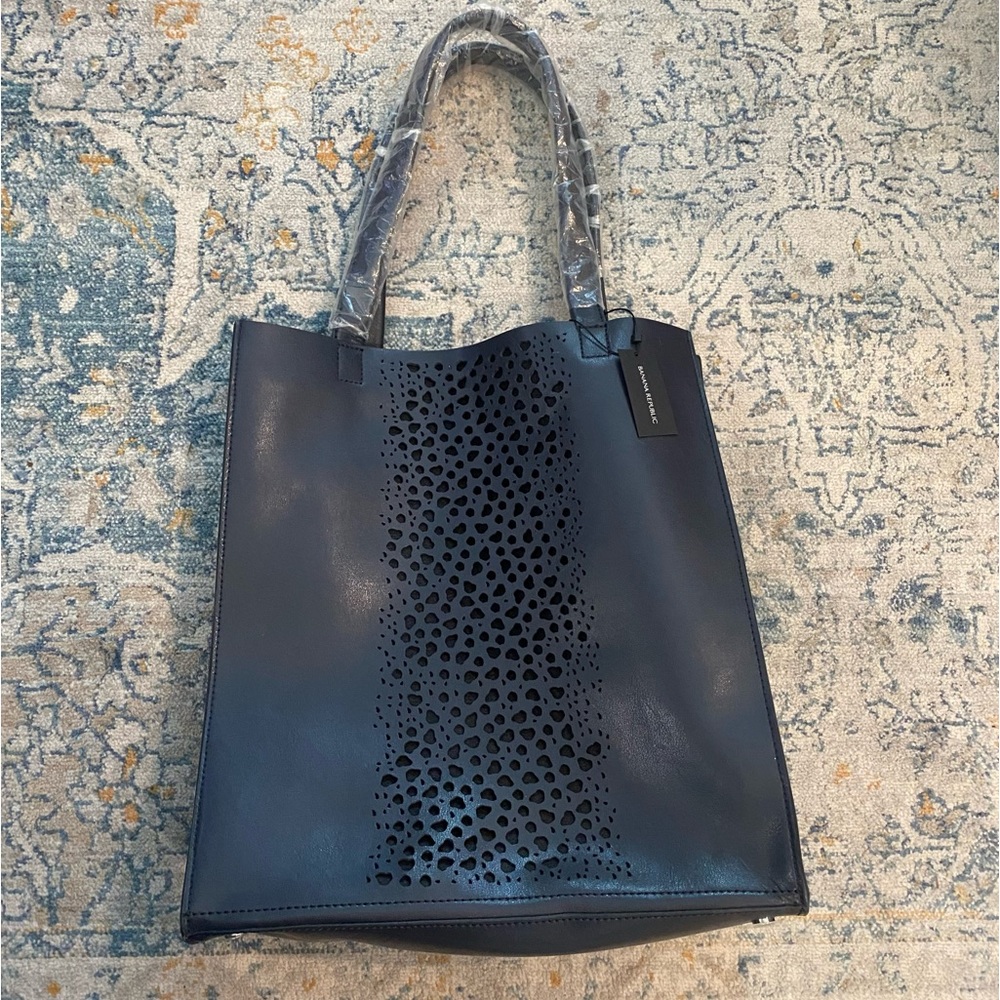 Banana Republic Leather Portfolio Tote NWT